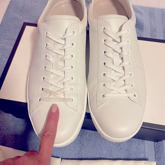 GUCCI ACE INTERLOCKING G BLANCO ,, MENS SHOE SZ 12 “”LIKE NEW”” ORIGINAL BOX - Picture 8 of 16